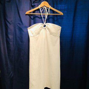 ANNE TAYLOR LOFT | Halter Dress | L | White